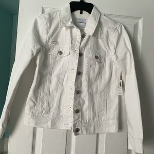 White jean jacket. New with tags!